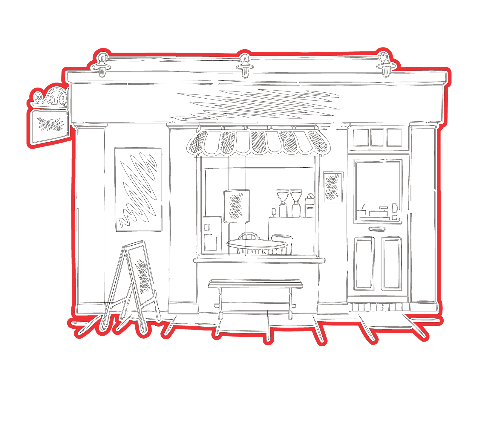 Retail Heyyoficsigns Red Outline